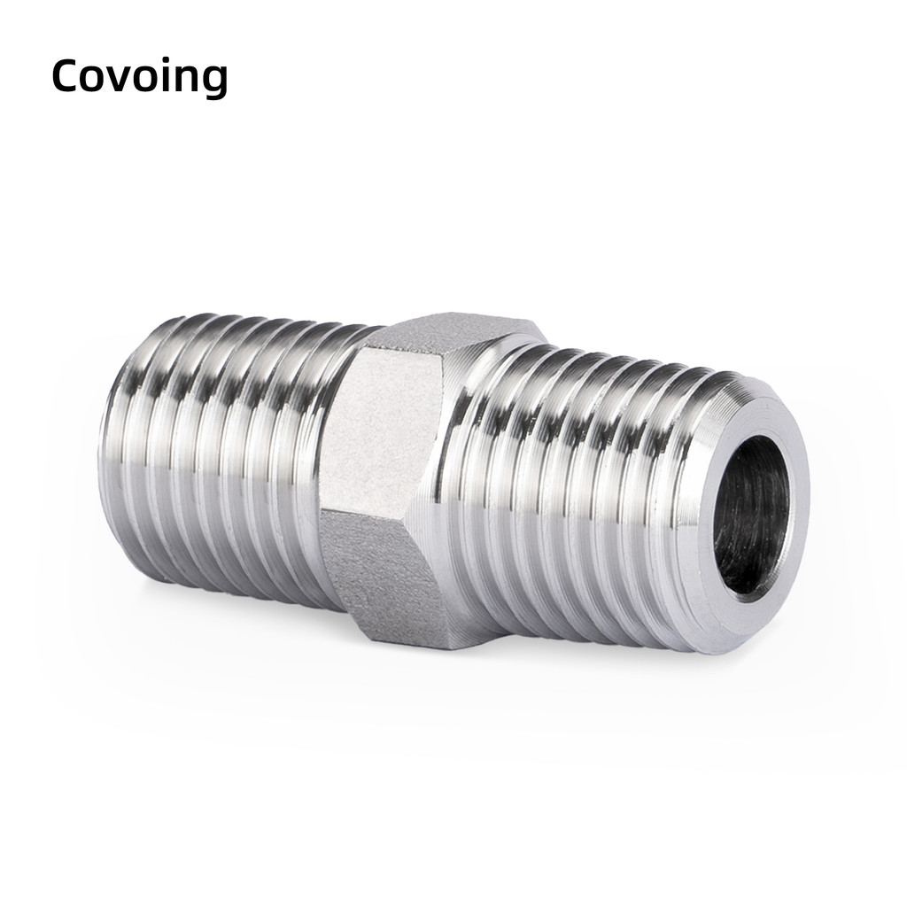 Covoing 304 Stainless Steel Male Threaded Hexagon Union Pipe Fitting ...