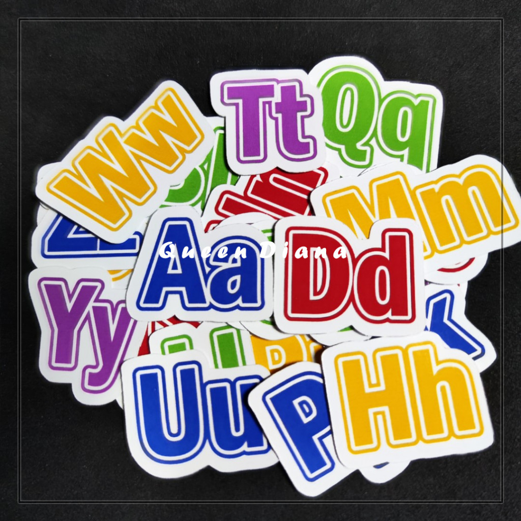 ALPHABET LETTER STICKERS COMBINATION OF LARGE AND SMALL ALPHABET LETTER ...