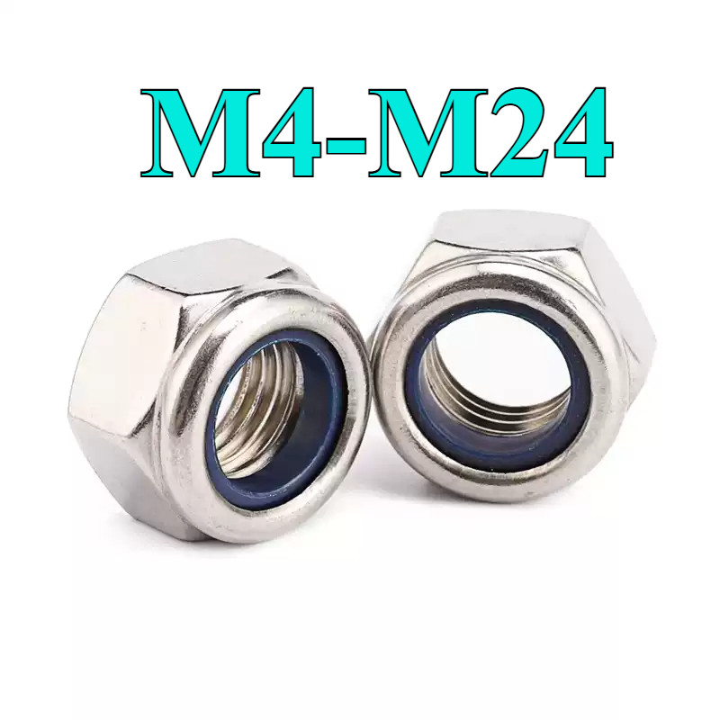 (((LXY) Hexagon Nylon Locknut/Stainless Steel 304 Rubber Nut , Skru ...