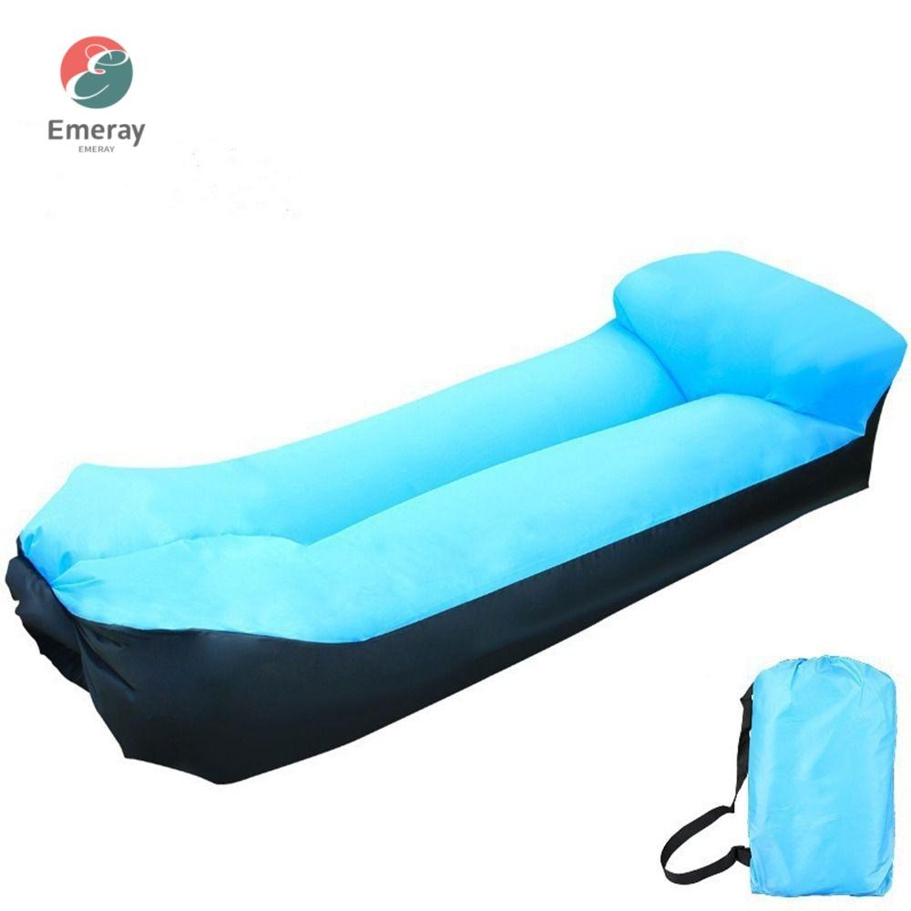 EMERAY Inflatable Banana Bed, Folding Lazy Inflatable Sofa, With Pillow ...