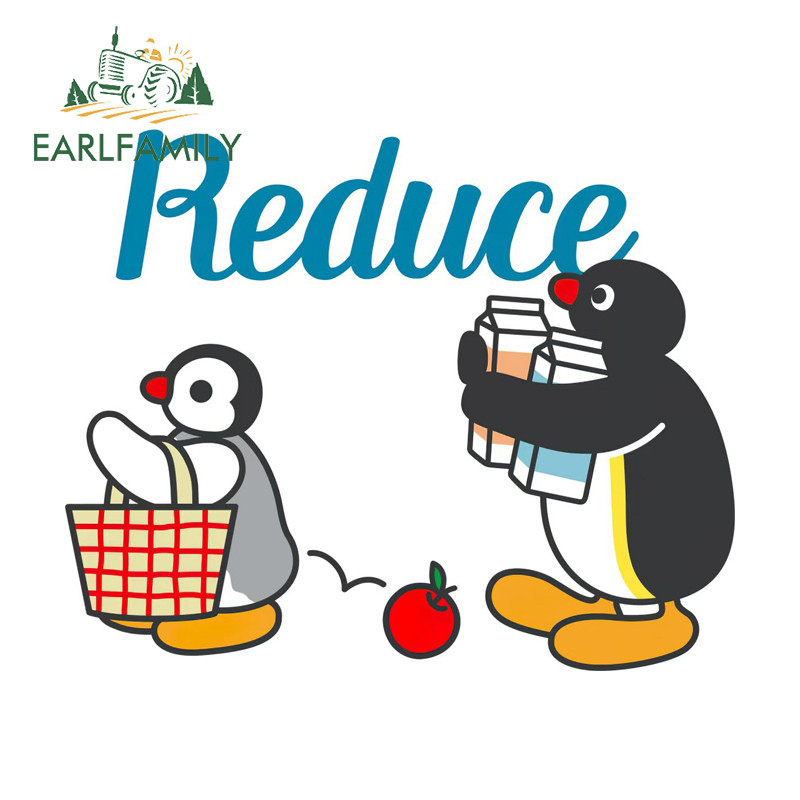 EARLFAMILY Pingu Cartoon Funny Car Sticker Personality Waterproof ...