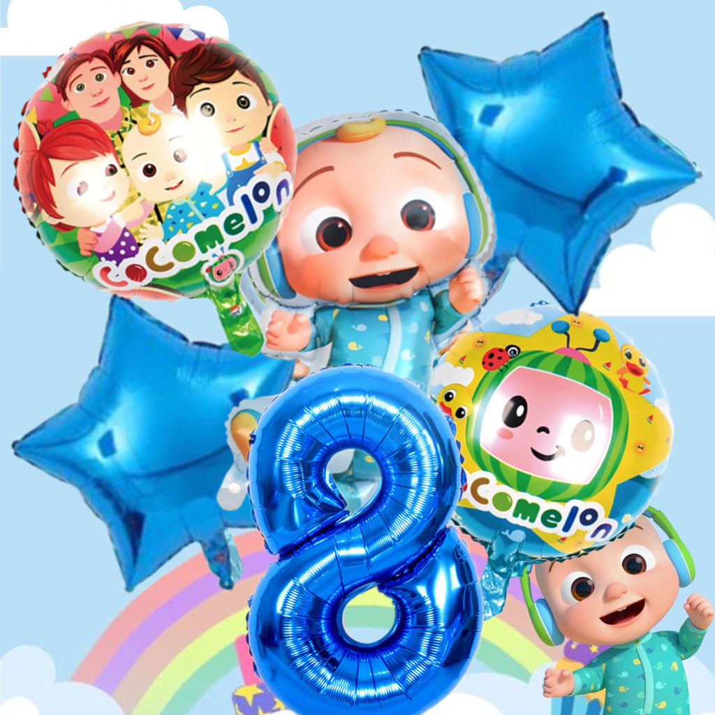 Boy Cocomelon balloon JOJO birthday party 1-10 foil Balloon Cocomelon ...