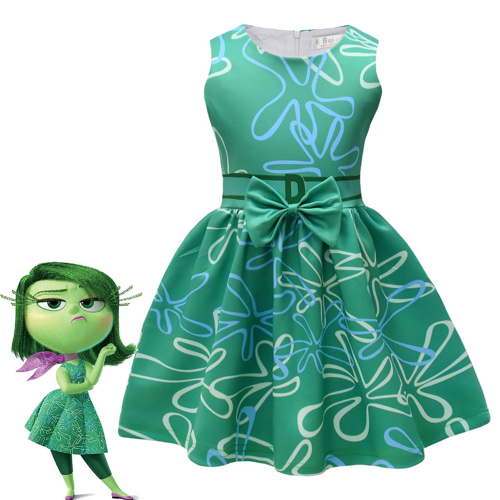 Inside Out Costume for Kids Girl 3 4 5 6 7 8 9 Year Old Halloween Costume  for Kids Joy Cosplay Costumes Stage Performance Disgust Green Dress Happy  Emotions Joy Clothes | Shopee Malaysia