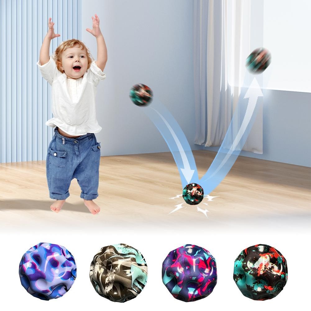 Ballon Sensoriel Motricité 6 Astro Jump Ball CLUHERTVY - Balle Rebondissante Sonore - Jouet