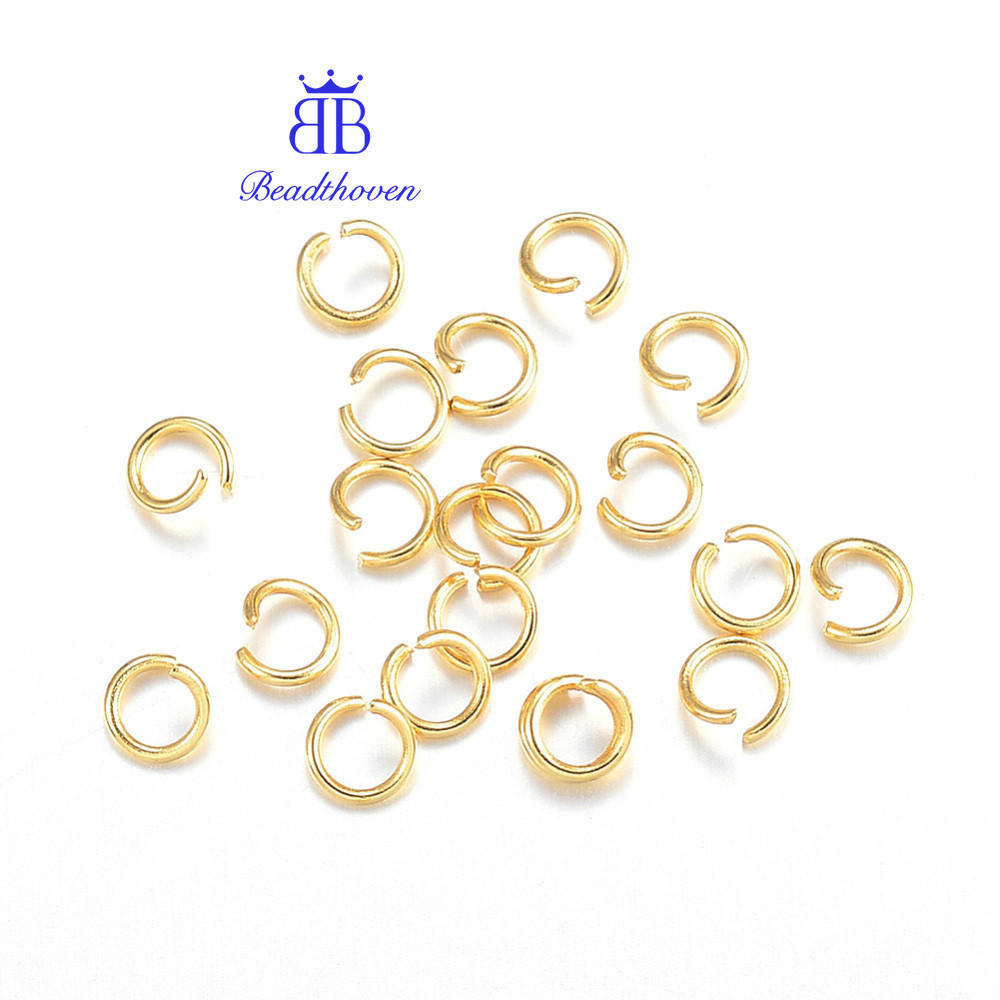 5-100pc 304 Stainless Steel Jump Rings Open Jump Rings Gold Plated 22 ...