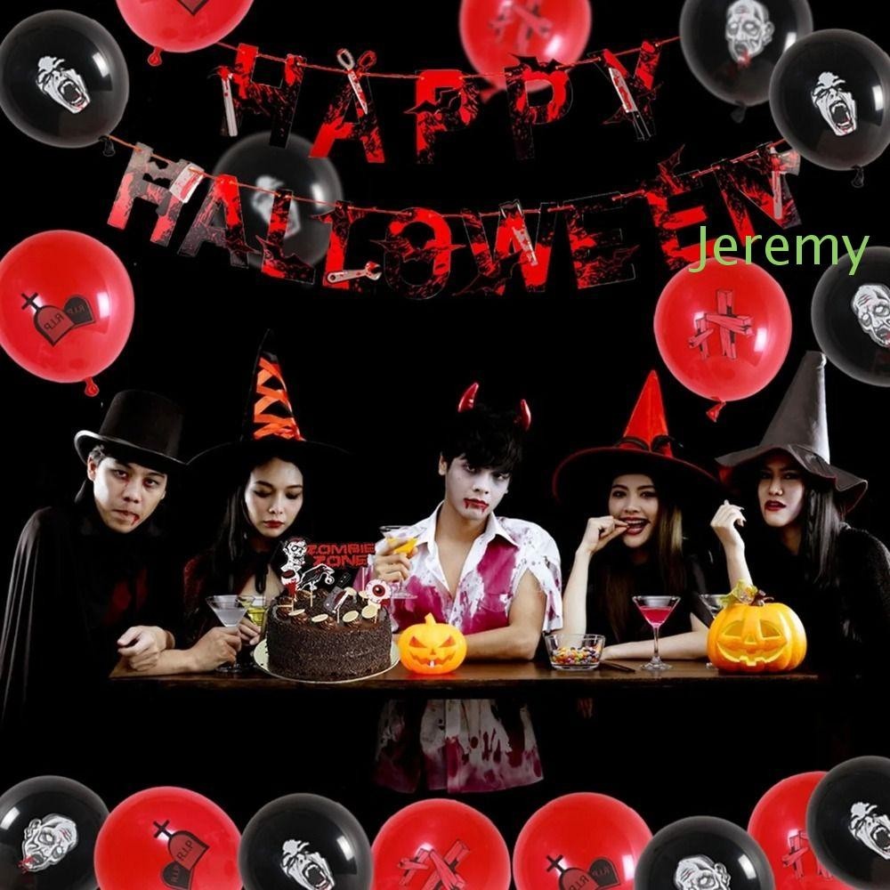 JEREMY1 Halloween Balloon Flag Set, Prank Game Halloween Props, Easy To ...
