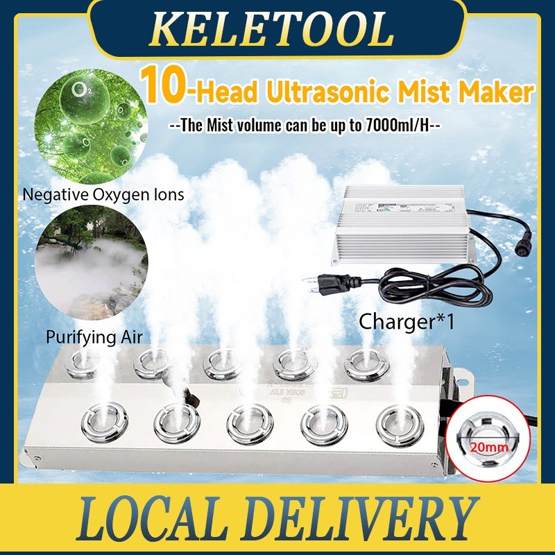 Ultrasonic mist maker 10 Head mist maker ultrasonic Fogger Humidifier ...