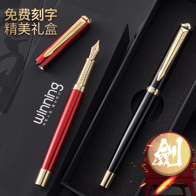 Pen Lettering Metal Student Calligraphy Replaceable Ink Sac Men's Hard ...