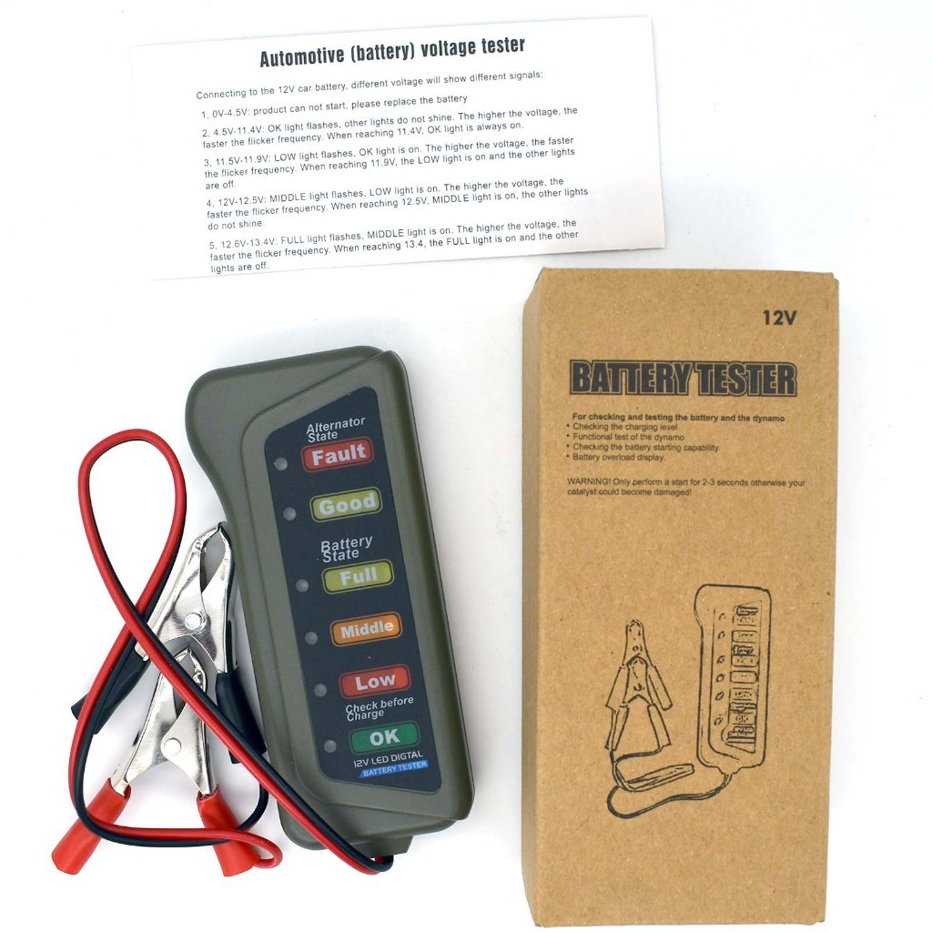 A29 Car Battery tester checker Charging Voltage Inspection LED Display ...