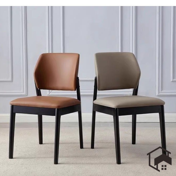 Solid Wood Chair Comfortable Dining Chair Multi-Color Backrest Chair ...