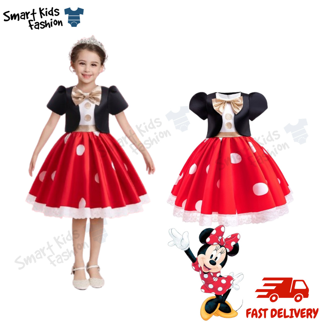 3y-9y)Kids Girls Elegant Minnie mouse Princess Party Dress cosplay  Halloween Christmas Birthday | Shopee Malaysia