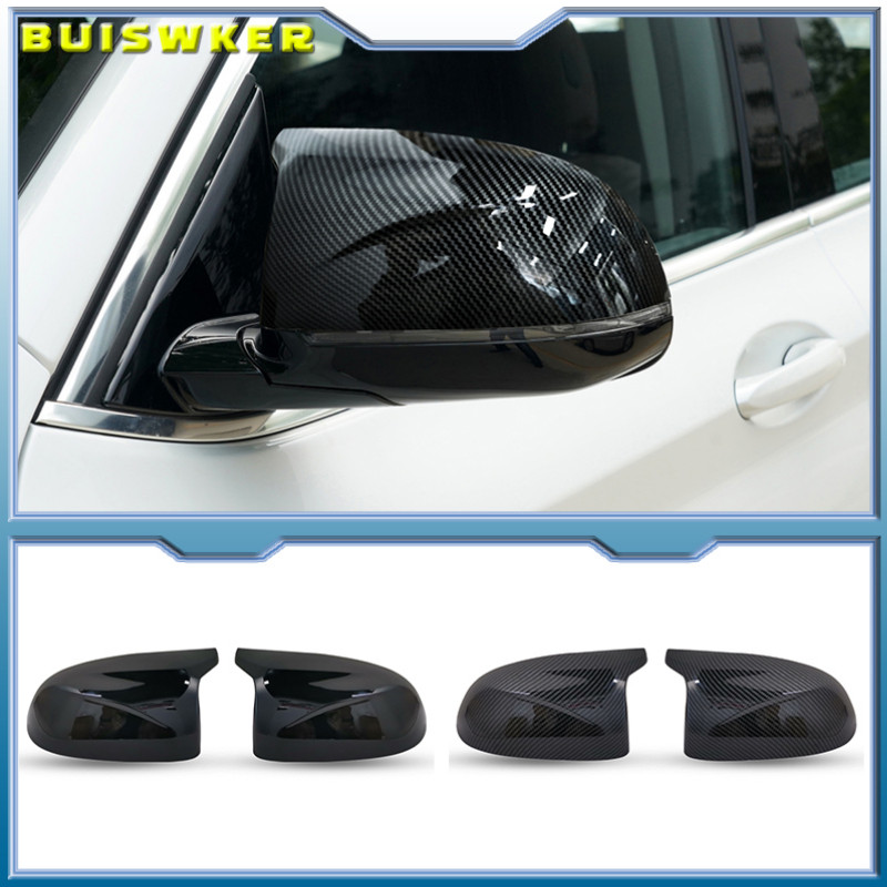 Gloss Black ABS Mirror Cap Covers For BMW X3 G01, X4 G02, X5 G05, X6 G06, X7 G07, IX3 (2018-2024)