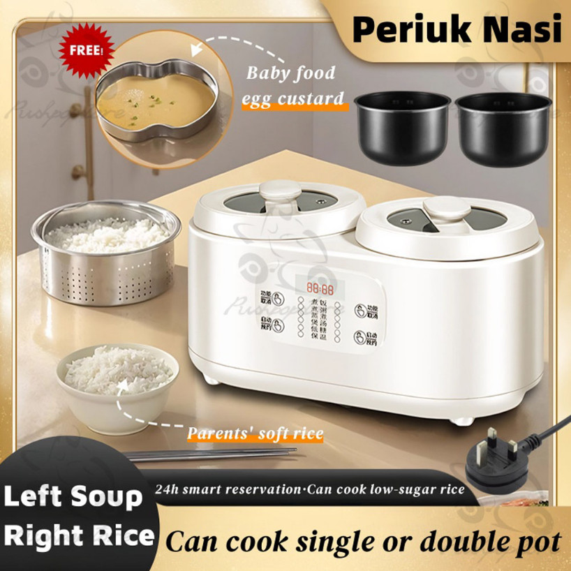 1.8L+1.8L Dual Pot Electric Rice Cooker Household Large-Capacity ...