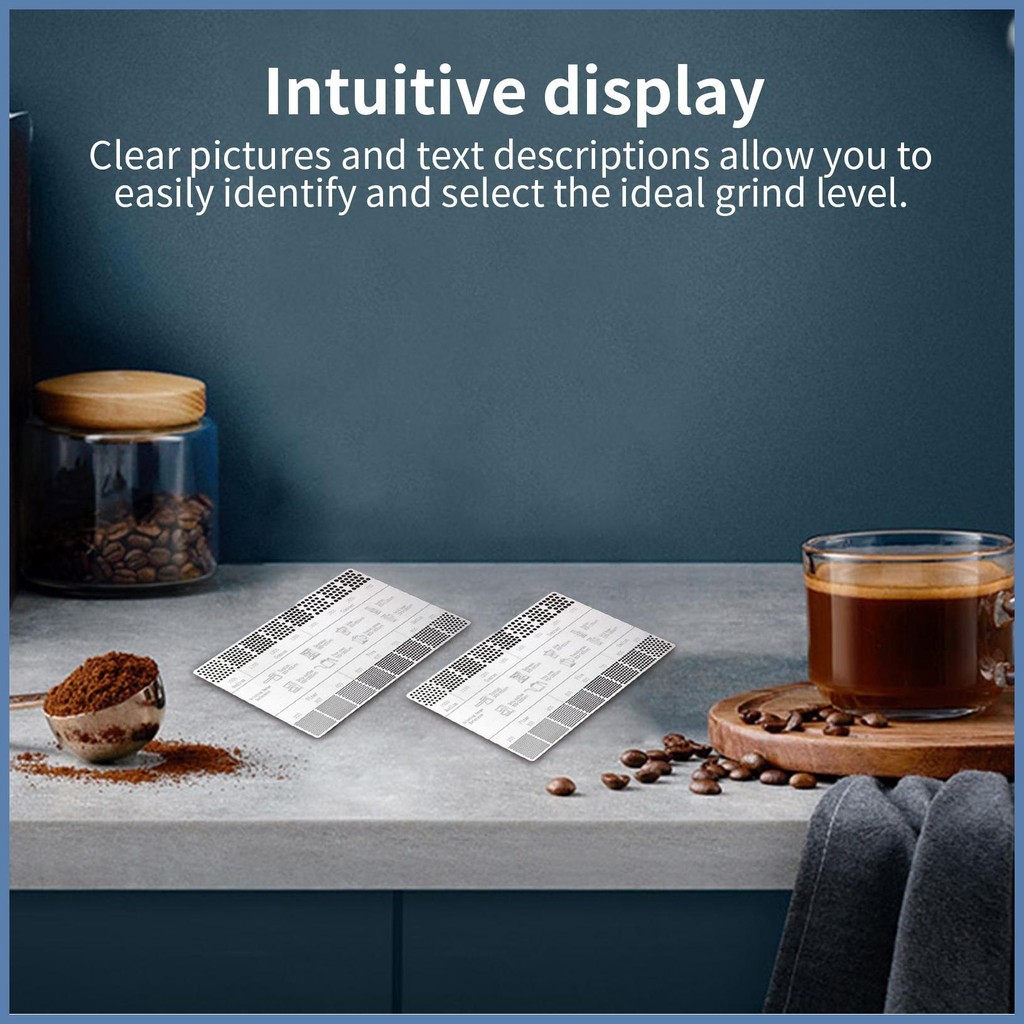 Coffee Grind Size Comparison Tool 2 Pieces Grind Scale Reference Card ...