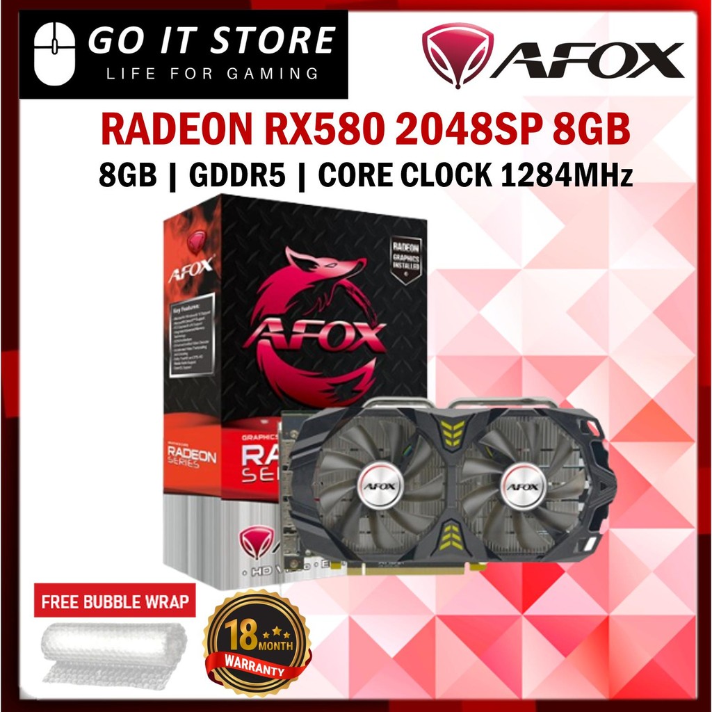 AFOX Radeon RX580 8GB D5 DDR5 256BIT Graphic Card RX 580 | Shopee Malaysia