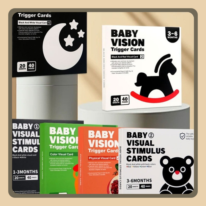 Montessori-Inspired Baby Visual Flash Cards – High-Contrast Sensory ...