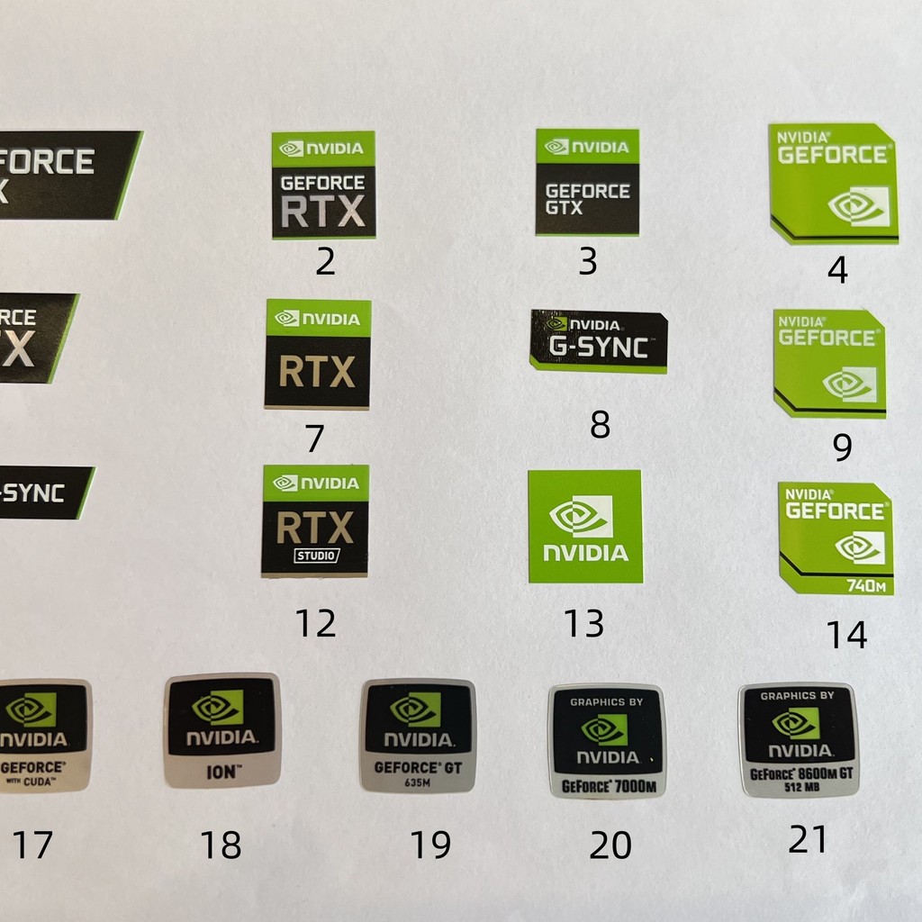 2025 GTX RTX Series Graphics Card Label Laptop Desktop Graphics Card ...