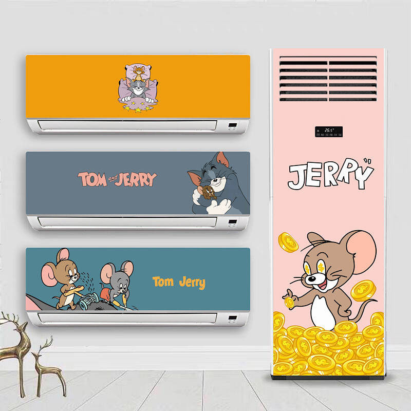 Cat and Mouse Cartoon Air Conditioner Stickers Refurbishing Sticker ...