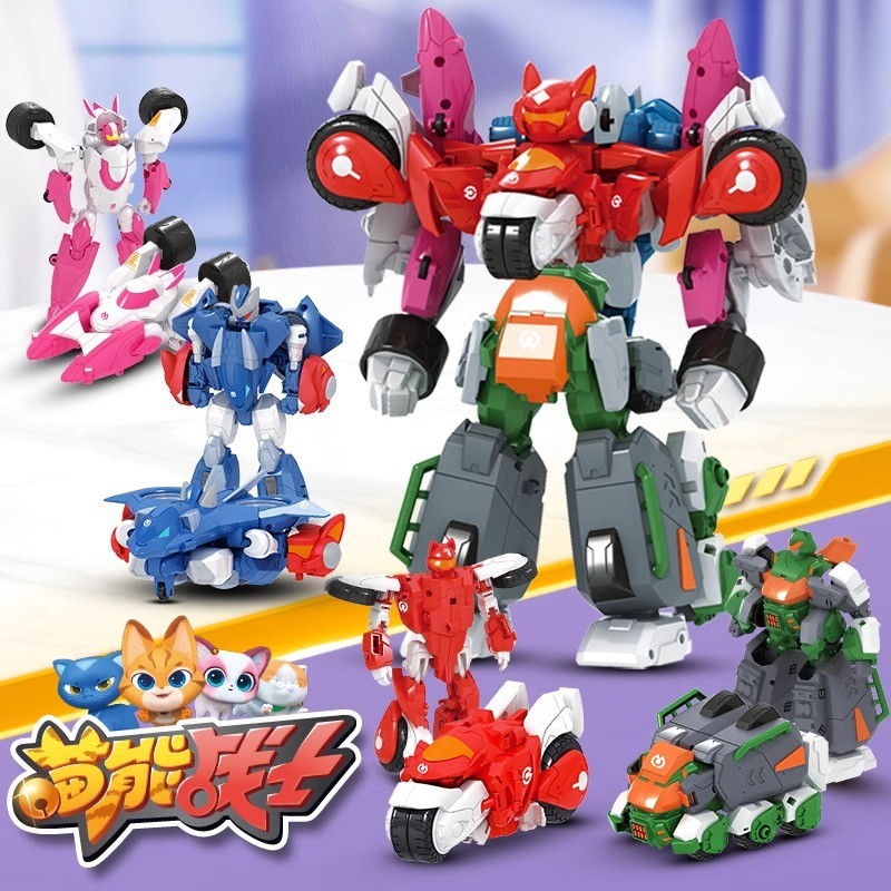 Rasmi Meow Warrior Light Chaser Pioneer Mecha Car 4-in-1 Mengubah ...