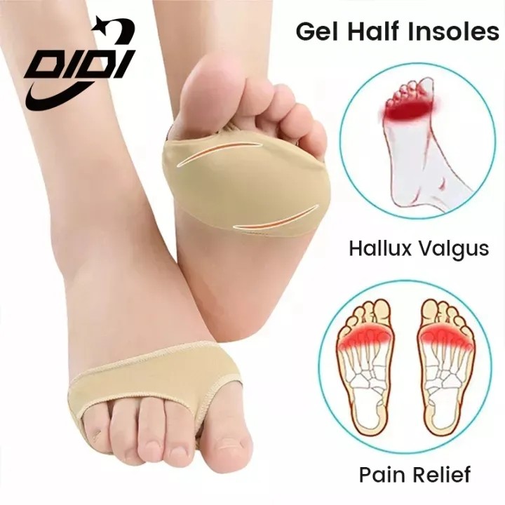 DIDI 1Pair Gel Half Insoles for Metatarsal Forefoot Pain Relief Shoe ...