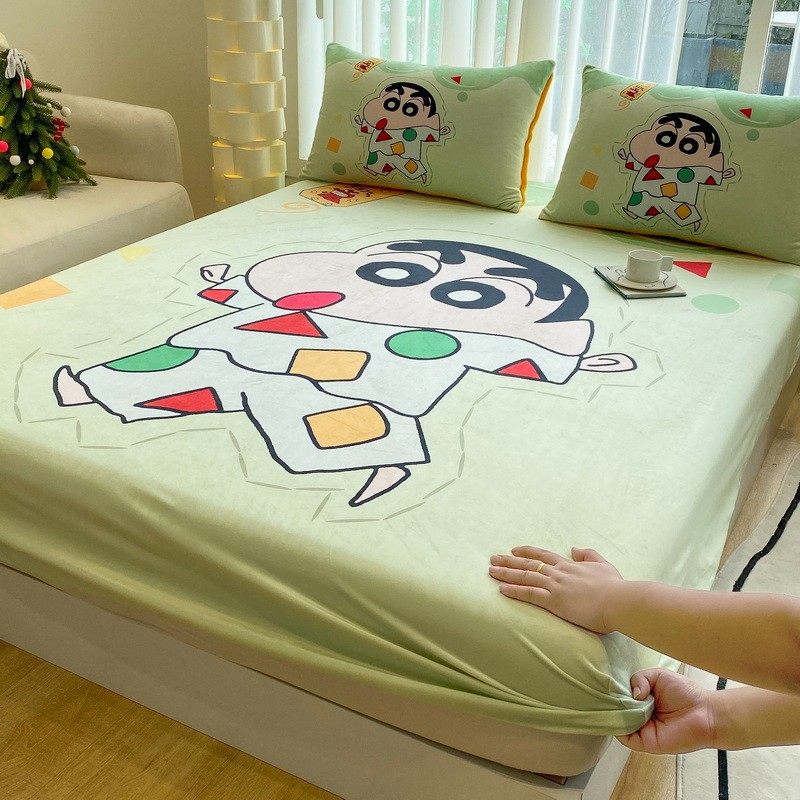 Winter Flannel Bed Sheet 10 Options Cartoon Thick Bed Sheet