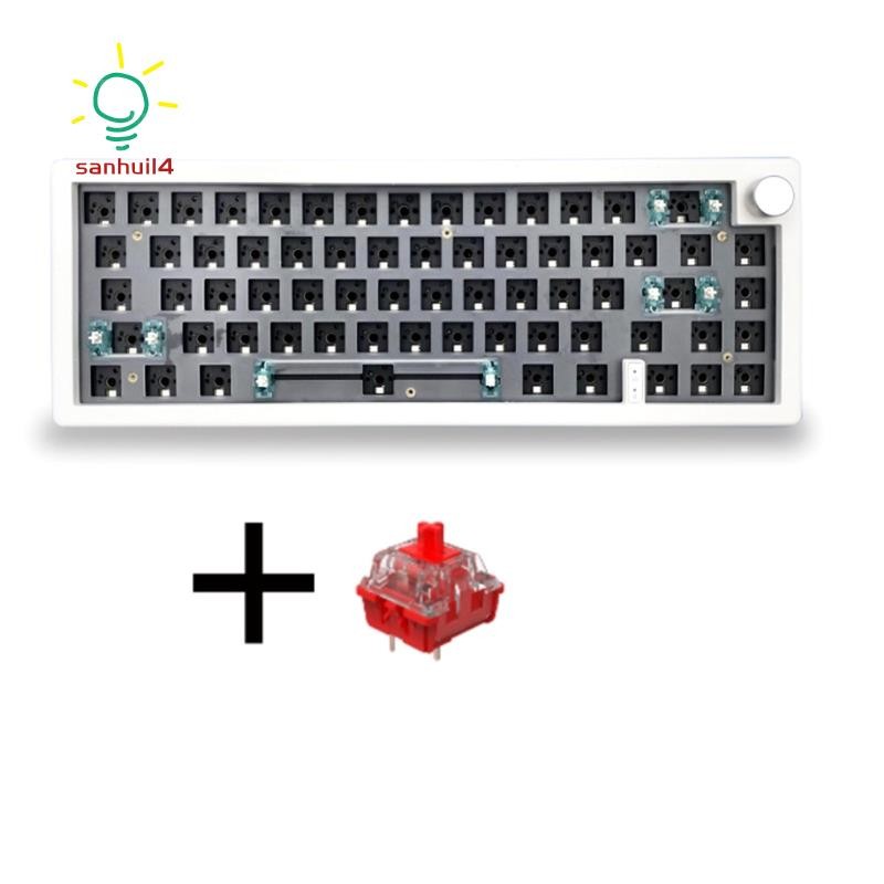 GMK67 Customized Mechanical Keyboard + Red Switch DIY Kit Hot Swappable ...