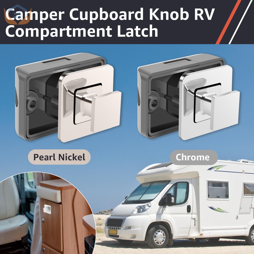 RV Push Button Cabinet Knob Sturdy Push Button Cabinet Latch Rust Proof ...