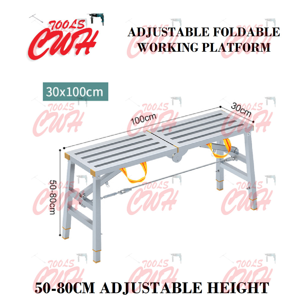 MULTIPURPOSE ADJUSTABLE FOLDING FOLDABLE WORKING BENCH SCAFFOLING WORK ...