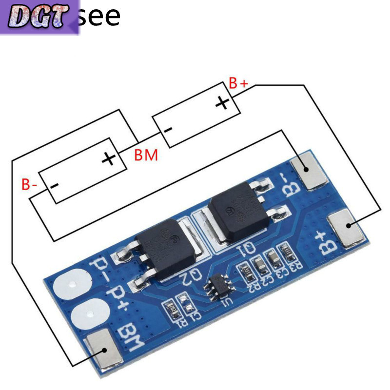 DGT 2S 8A Li-ion 7.4v 8.4V 18650 BMS PCM 15A Peak Current Battery ...