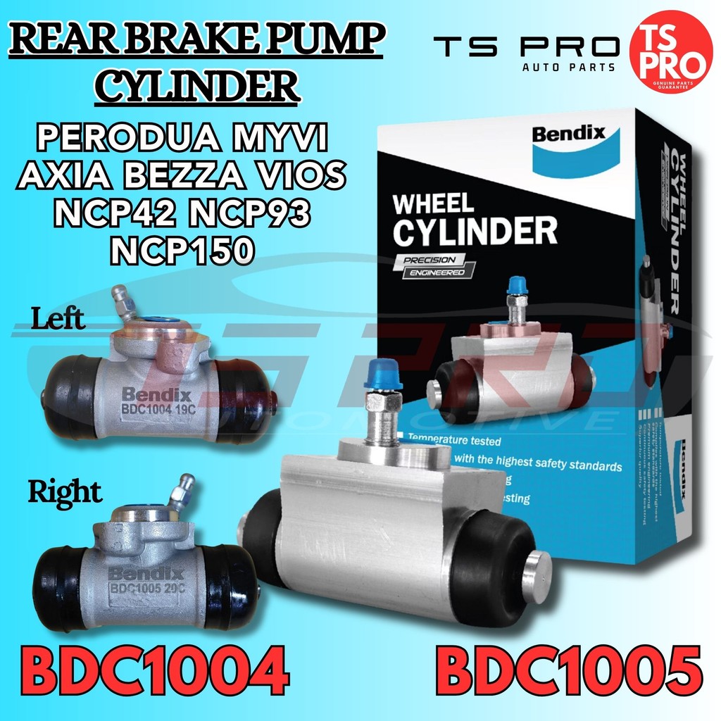 Perodua Myvi Axia Bezza Vios NCP42 NCP93 NCP150 Bendix Rear Left/Right ...