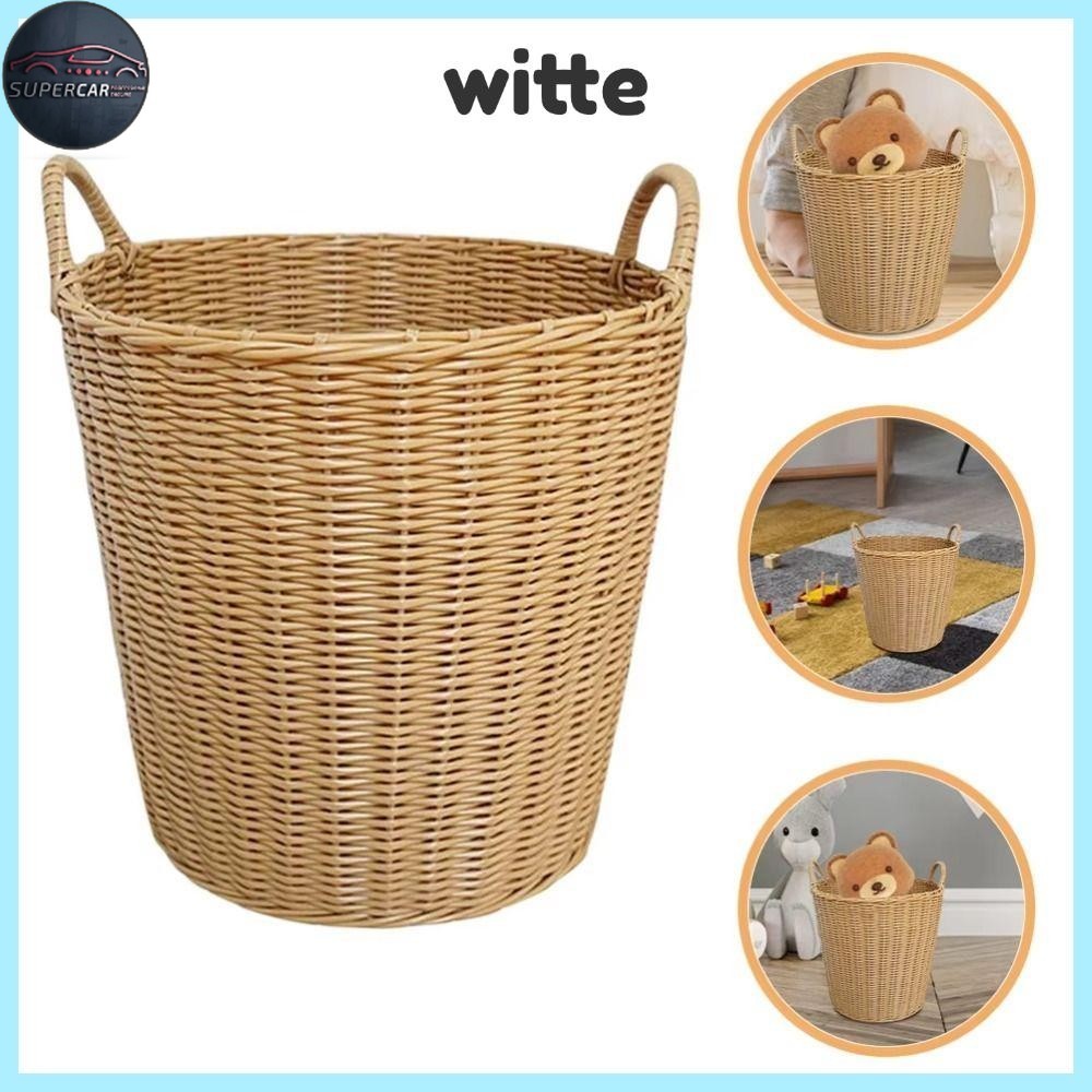 SC Laundry Basket, Woven Foldable Toys Storage Basket, Durable Rattan ...