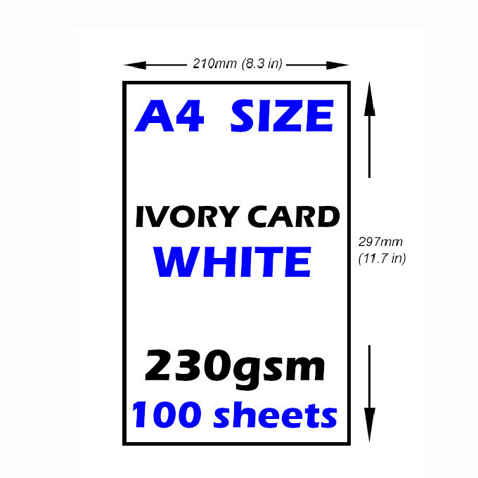 A4 Size IVORY CARD 230gsm 230g 230grams MATTE Hard, Name Card, Kad ...