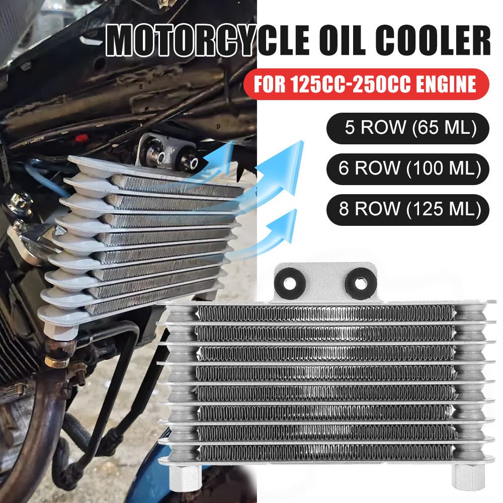 RAIDER 150 Oil Cooler 5& 6 & 8 Rows Motorcycle Engine Radiator For Dirt ...