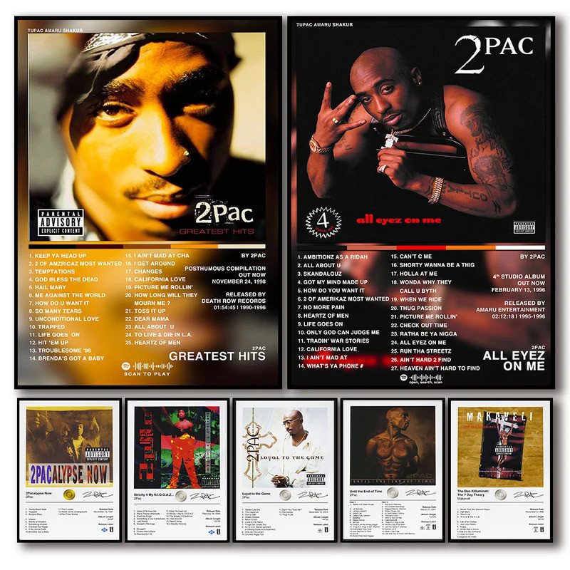 2Pac Music Album Cover Aesthetic Pictures Pop Hip Hop Rapper Tupac ...