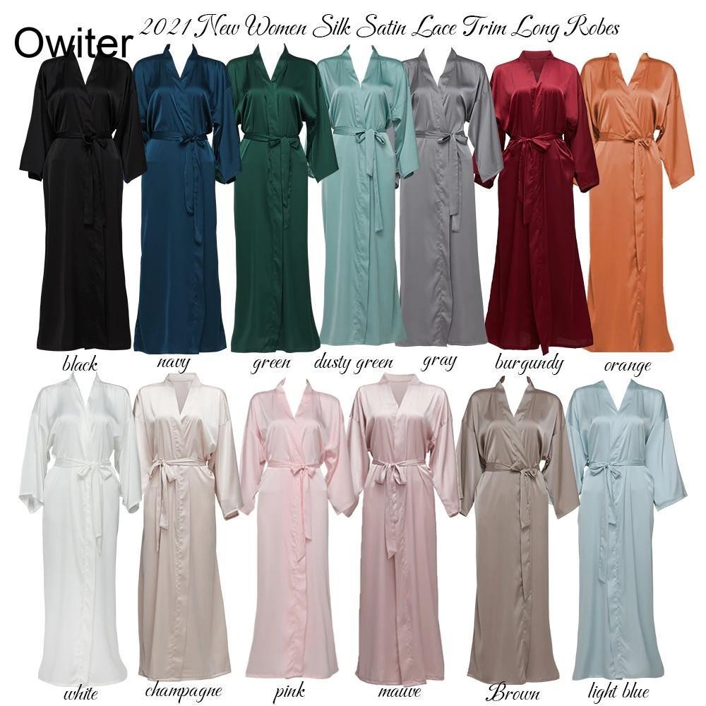 Women's Long Lace Nightgown Home Dress Bridal Gown Silk Satin Stretch ...