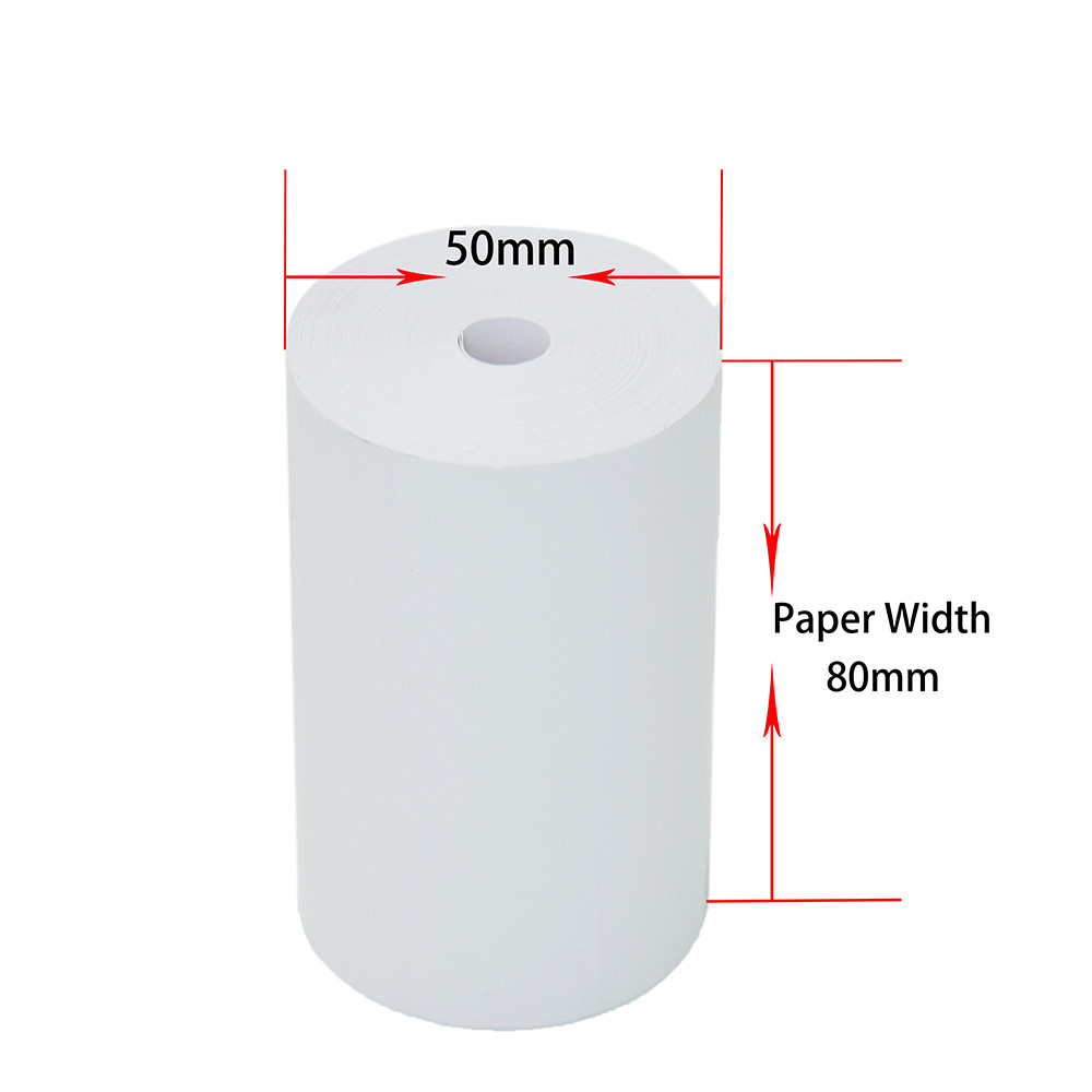 Coreless Thermal Receipt Roll 80mm x 50m Cashier Receipt Rolls | Shopee ...