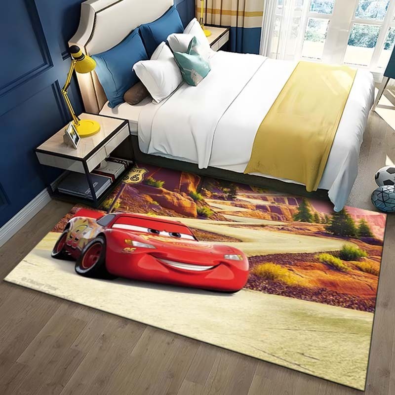 3D HD Cartoon McQueen Rug Baby Playmat 3D Printed Super Soft Flannel ...