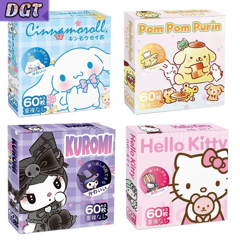 DGT 60Pcs/Box Cartoon Sanrio Handbook Sticker Set Cute Kuromi ...