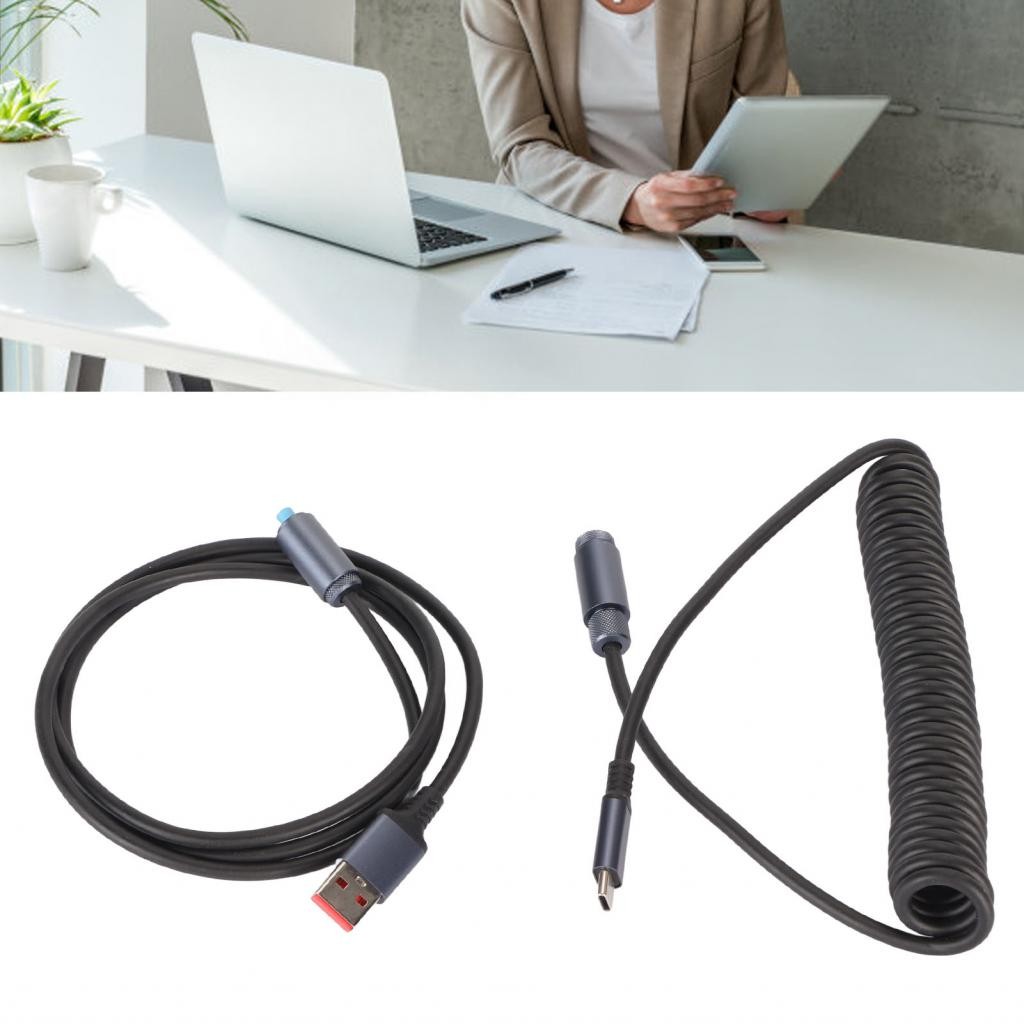 Usihere 9.8ft Stretched Length USB to Type C Keyboard Cable Maximum