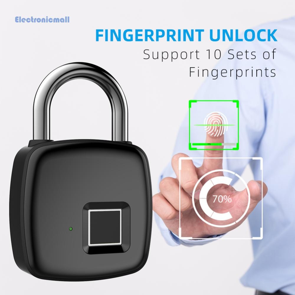 ~ Fingerprint Lock Biometric Identification Fingerprint Padlock for ...