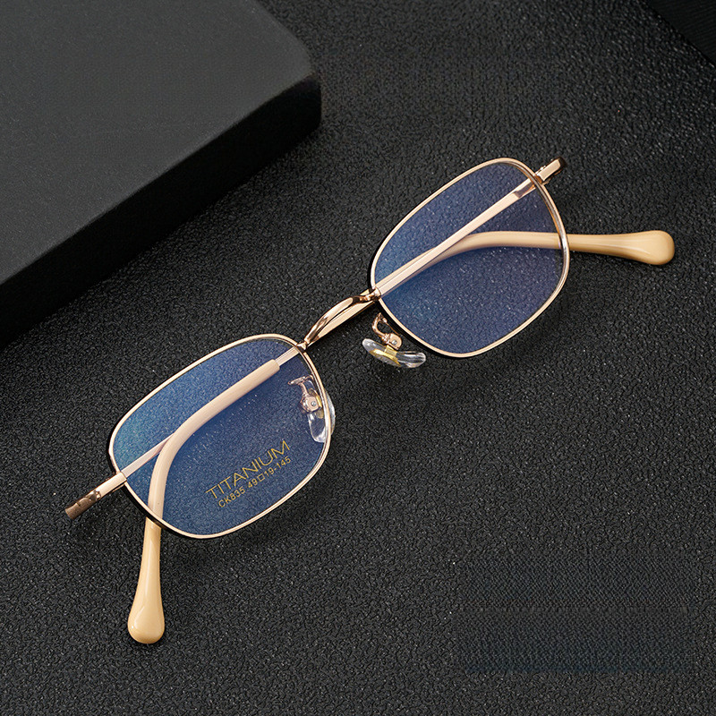 132mm Light Titanium Small Optical Glasses Frame Thick Frame Eyewear ...