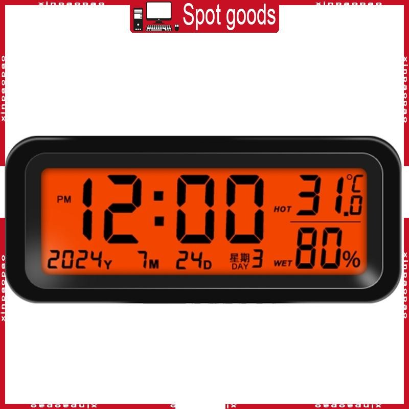 XI Car Clocks and Temperature Humidity Backlight Display Small