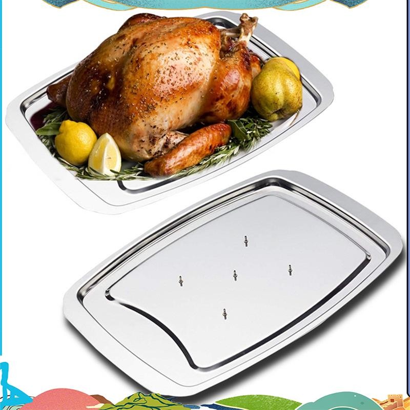 Stainless Steel Turkey Nail Basin Roast Chicken Rack Turkey Rack Roast ...
