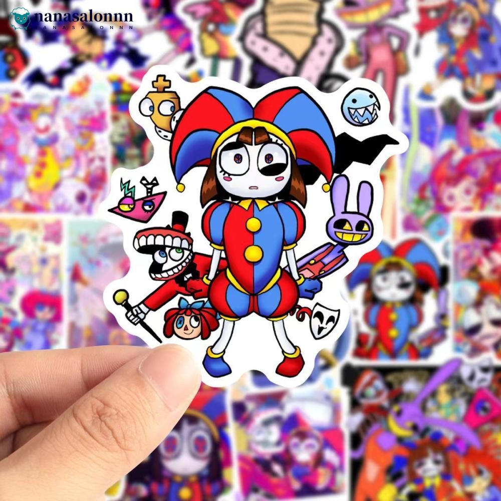 NANASALONNN 60Pcs/Pack Cute The Amazing Digital Circus Sticker Jax ...