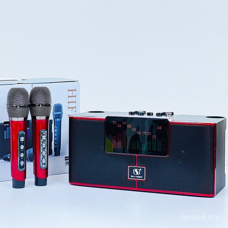 Mikrofon Bluetooth tanpa wayar YS208 karaoke audio Bluetooth rumah KTV