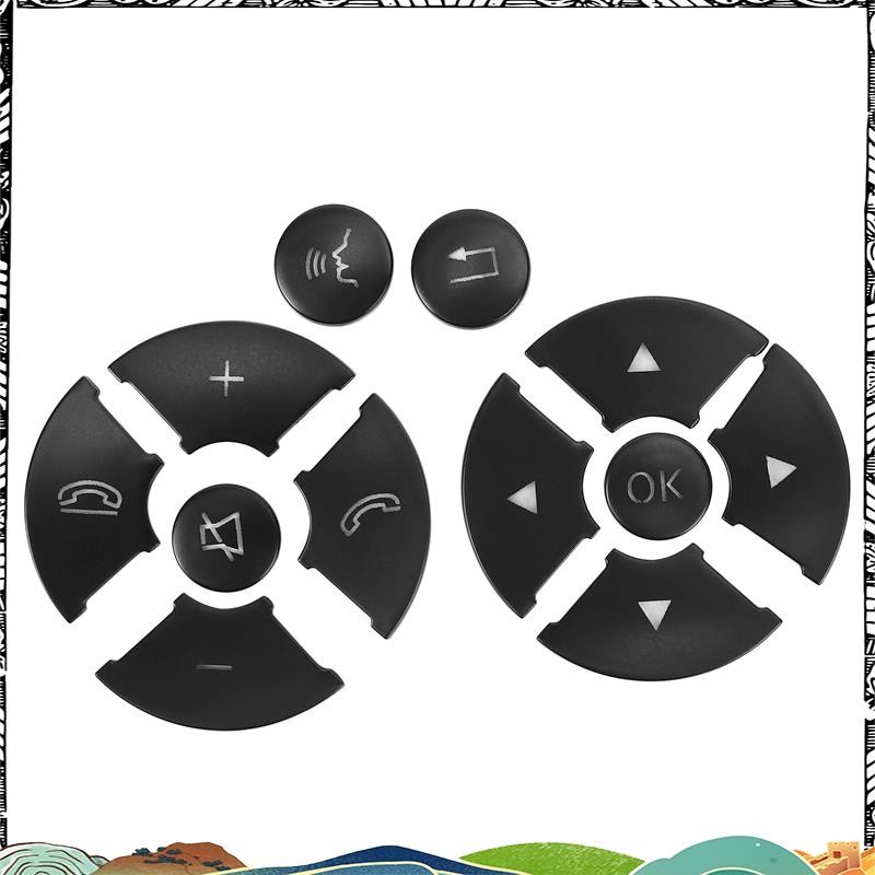Car Steering Wheel Button Switch Trim Cover Sticker for Mercedes Benz C ...