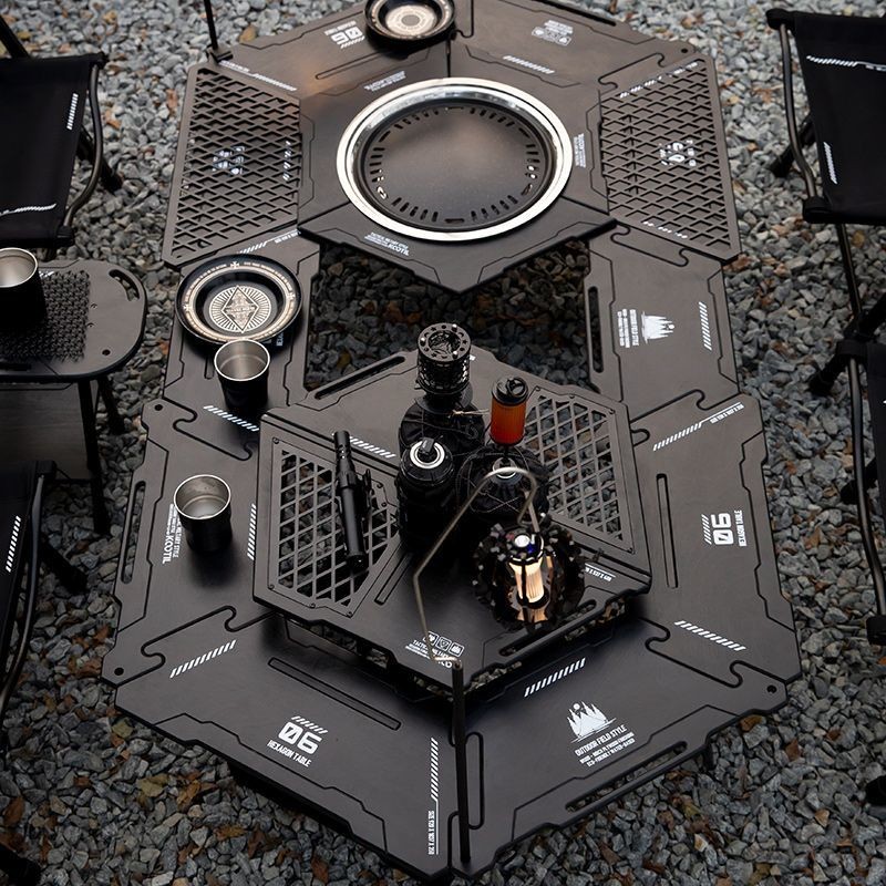 Camping Multifunctional Combination Table Outdoor Stove Tea Brewing ...