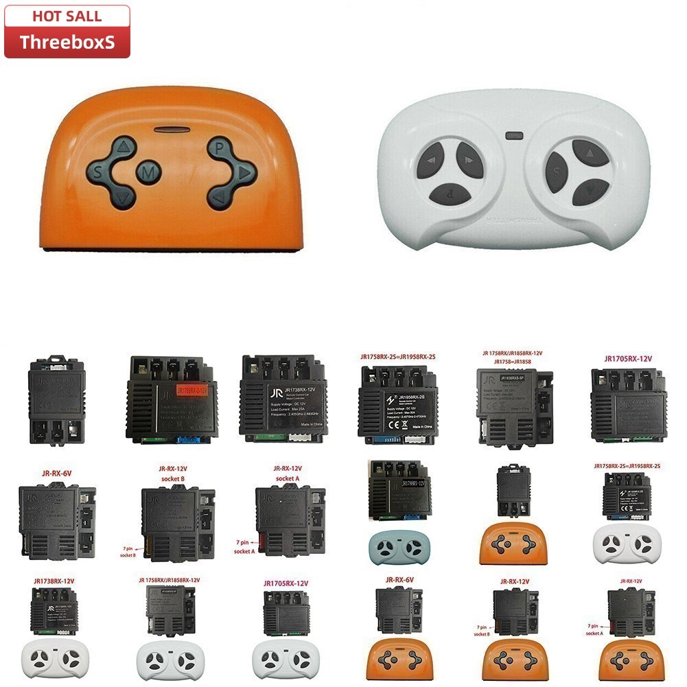 Remote Control 6V Bluetooth RC Electric Vehicle JR-RX-12V Light Flashes ...