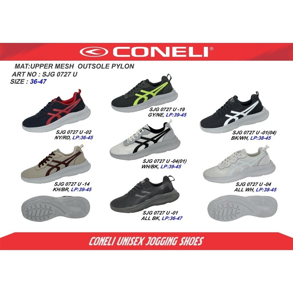 CONELI SJG 0727 U Men's Jogging,Running,Walking Sports Shoes / Kasut ...