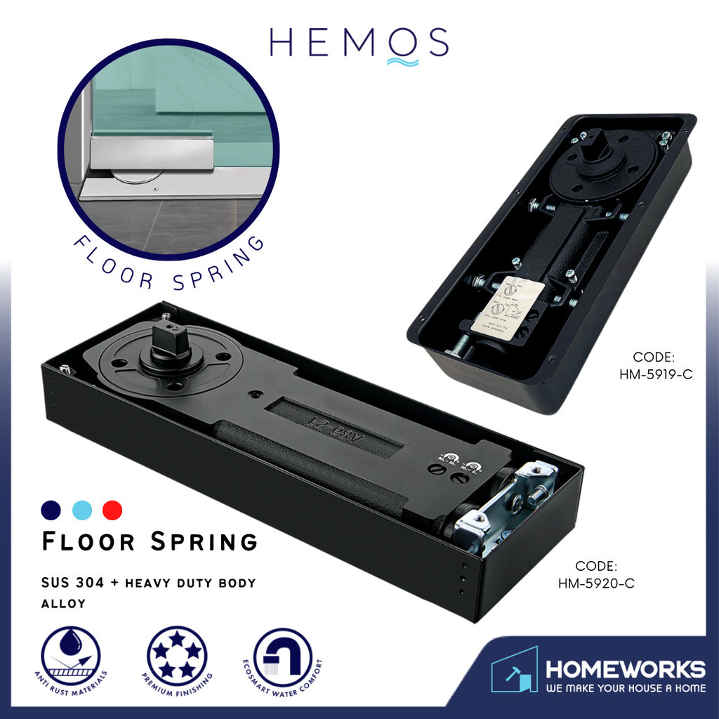 HEMOS HEAVY DUTY STAINLESS STEEL FLOOR SPRING HYDRAULIC BUFFER GROUND ...